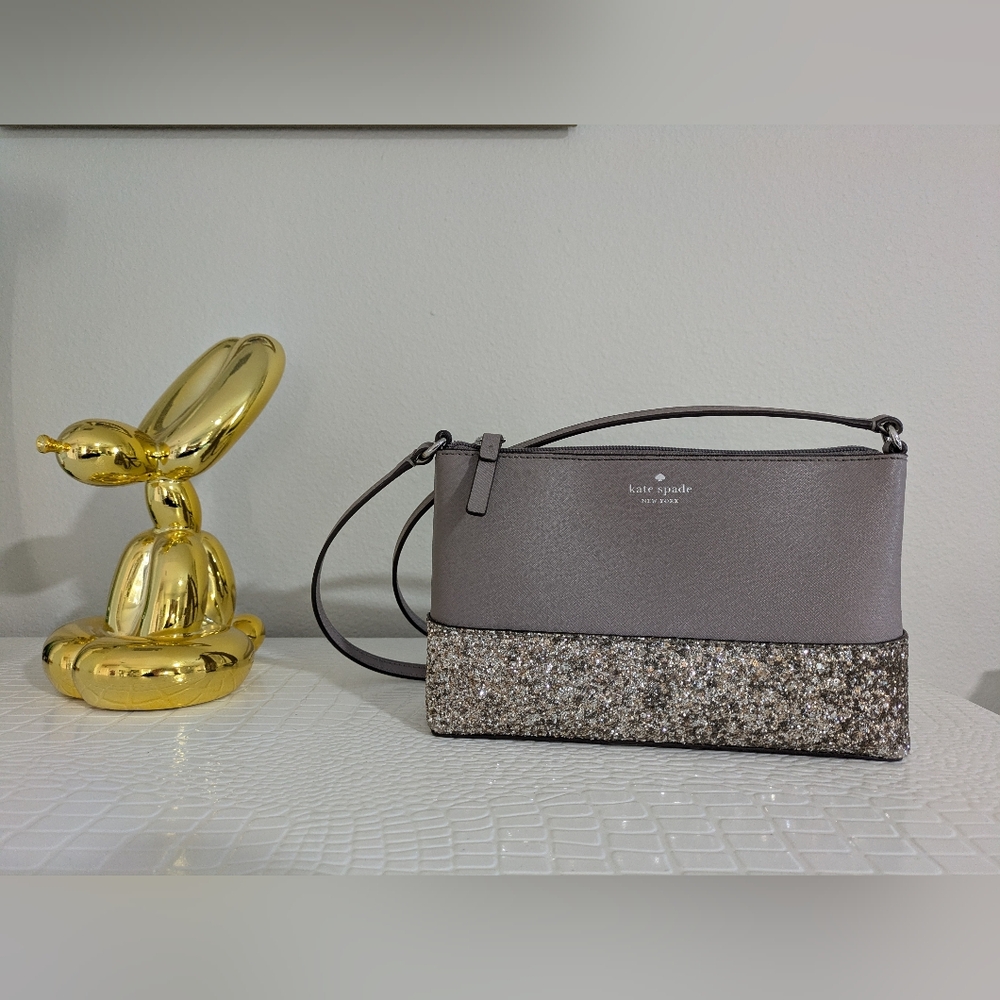 Kate Spade Glitter Taupe Crossbody